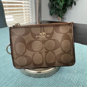 Coach Signature Brown ID card Case wallet